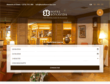 Tablet Screenshot of hotelbonavida.com